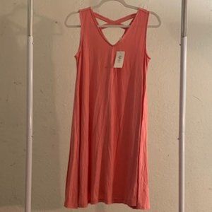 Style & Co. Women's Rose Blossom Pink Sleeveless Mini Dress Petite S NWT